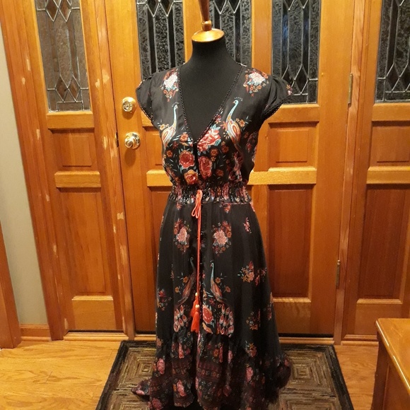 SOLD Black Boho Dress - Picture 6 of 6